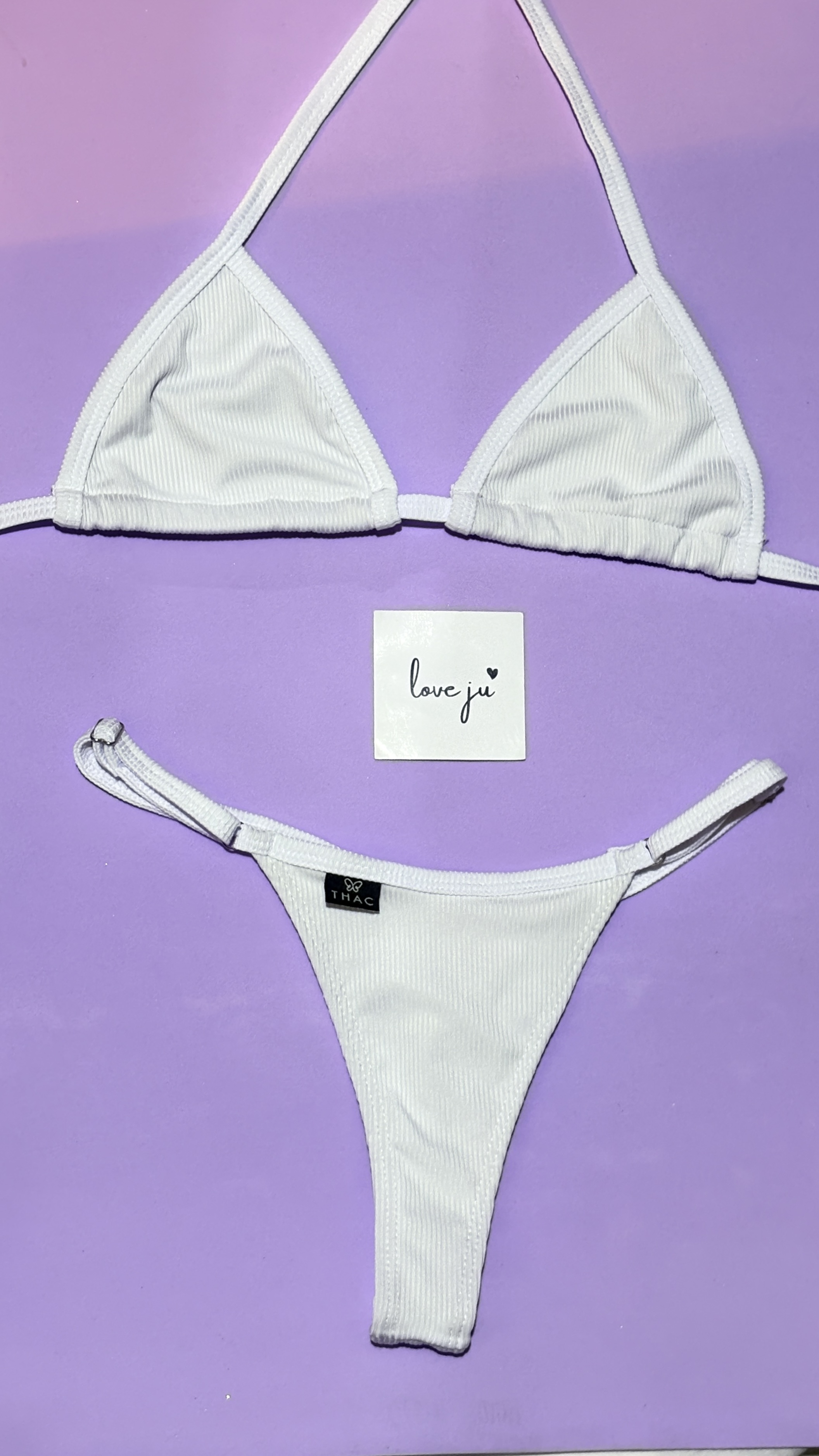 Biquíni Canelado Branco