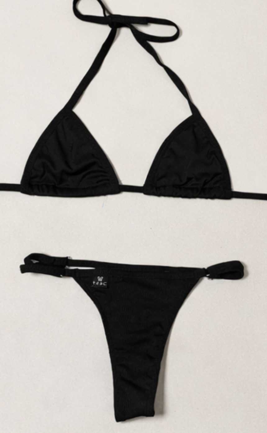 Bíquini Canelado Preto