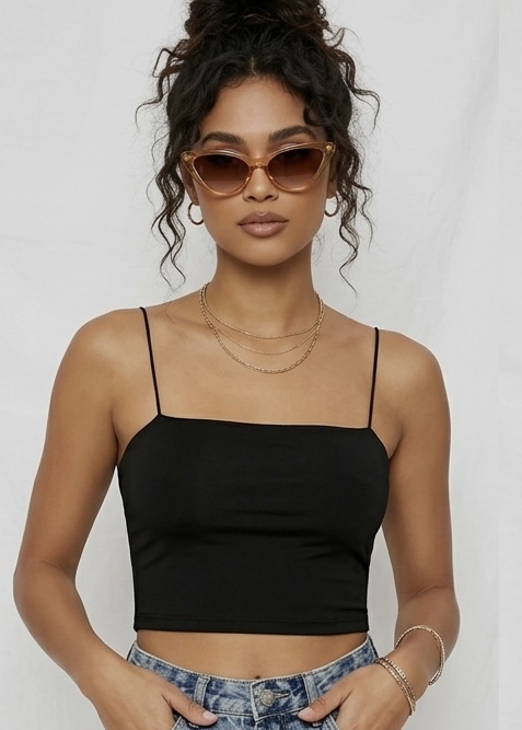 Top Croppeed Black  2