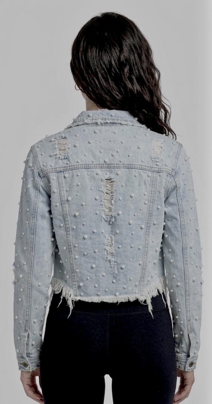 Jaqueta jeans de Pérolas  2