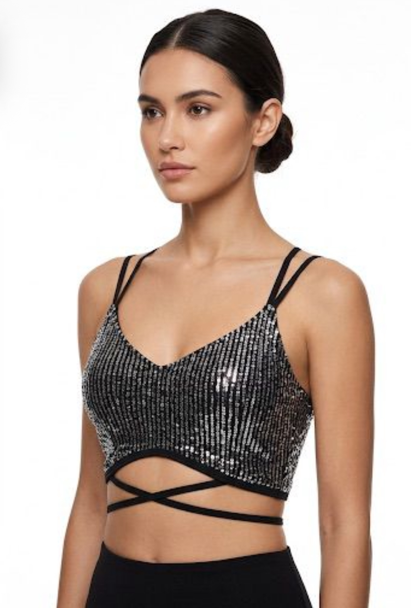 Top cropped de paetê
